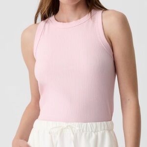 Ribbed High Neck Tank